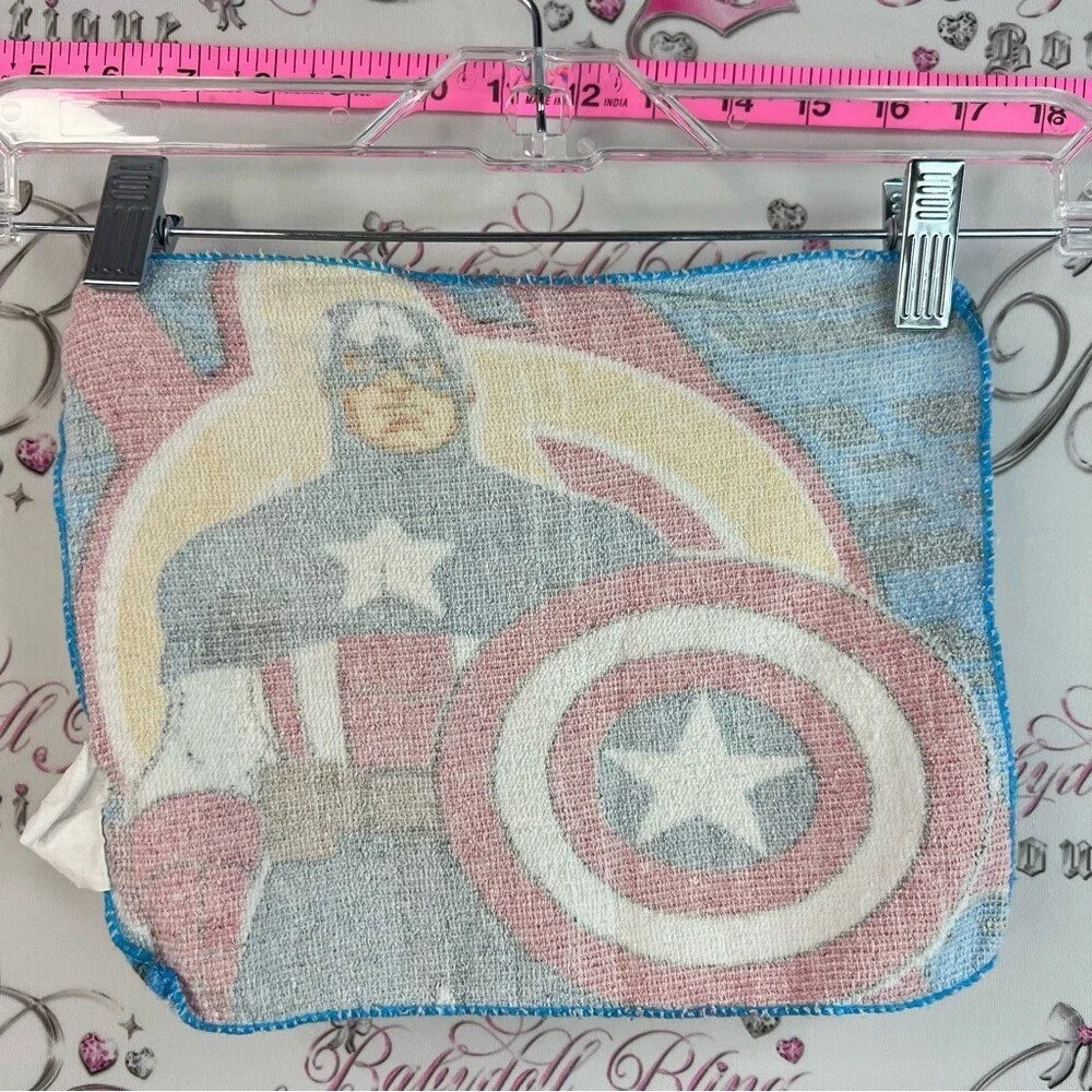 Marvel Avengers Captain America Cosmetic Wash Cloth in Red, Blue, Yellow, White